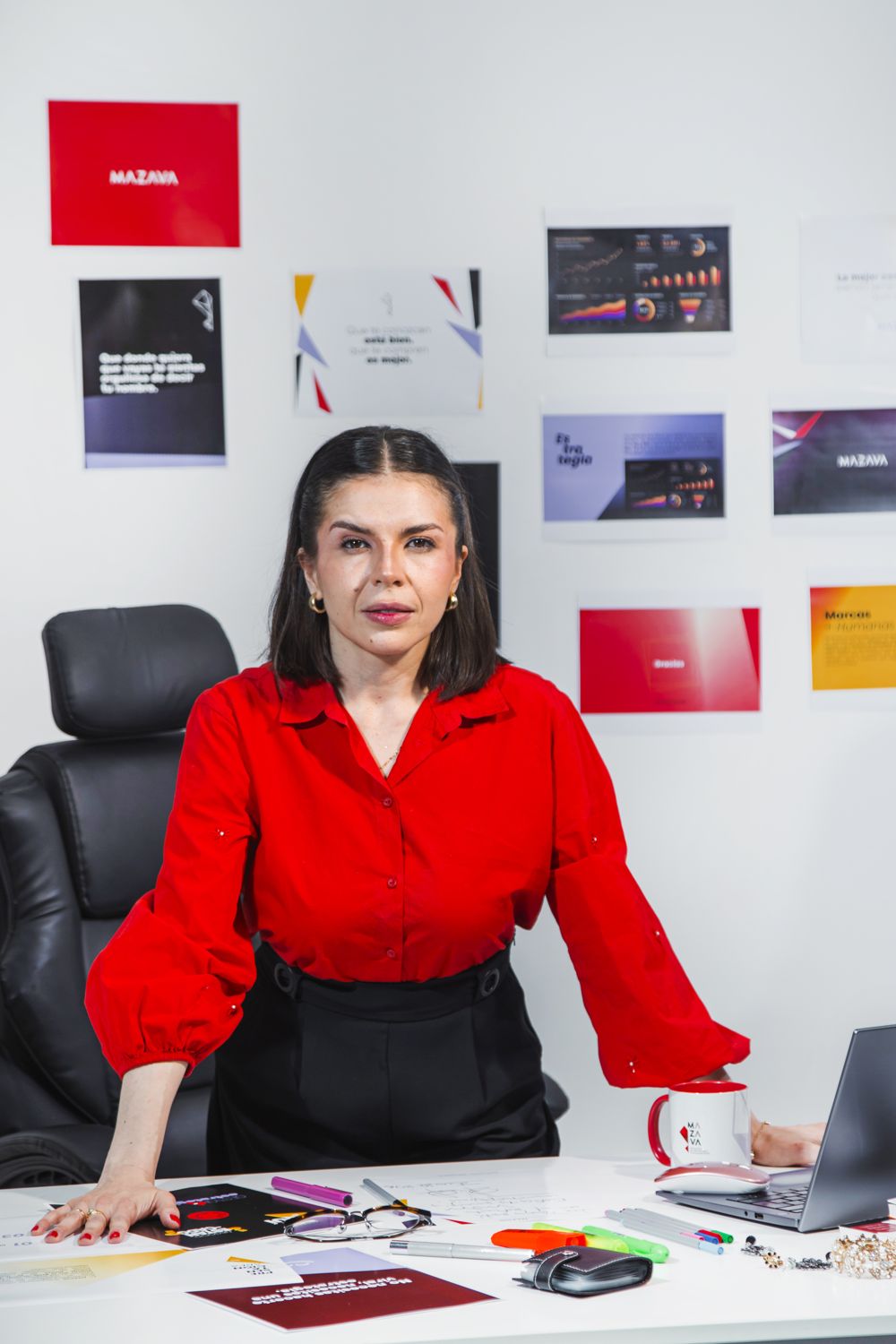 Daniela de Mazava en su estudio de trabajo