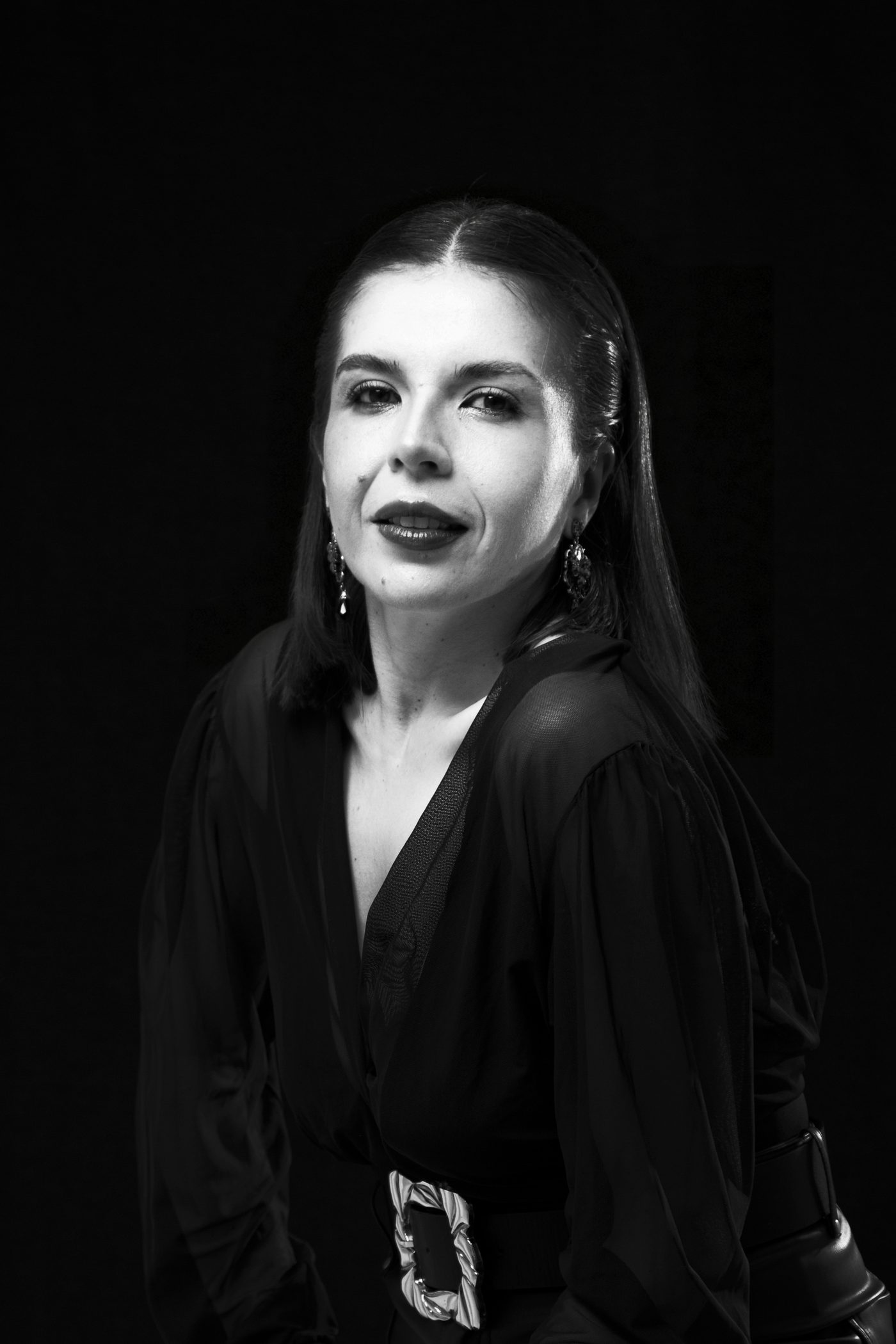 Daniela de Mazava, retrato en blanco y negro